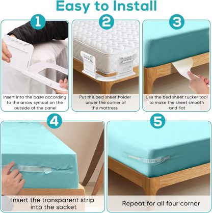 💖Last Day 49% OFF💖Sheet Holders - Secure Bed Sheets Firmly in Place - 4 Pack