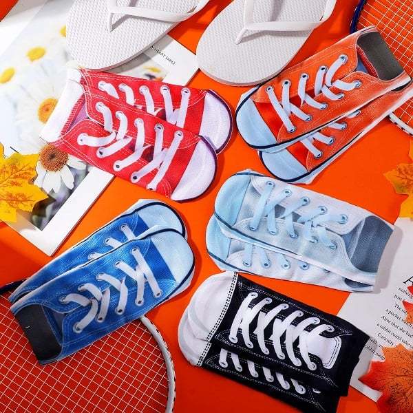 Women Manicure Print Flip Flop Socks