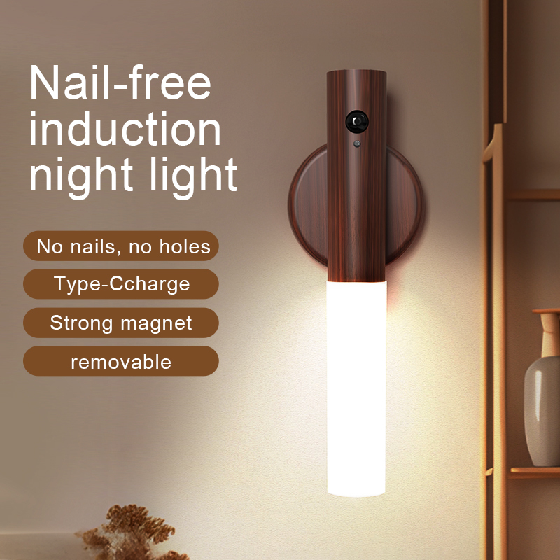 Intelligent human body sensing LED night light creative desk lamp corridor night light rechargeable wall lamp