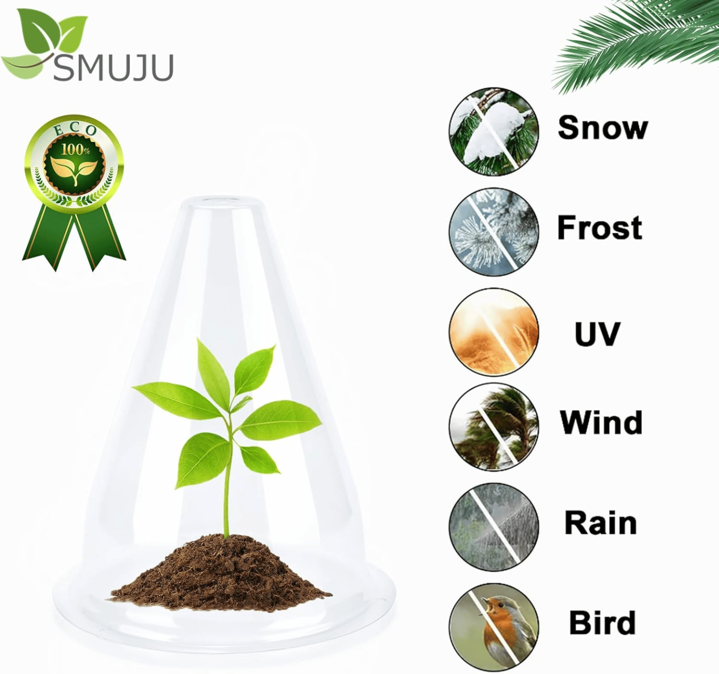 🌿Gardening Greenhouse Plant Covers 🌱Reusable, light-transmitting and breathable💪Prevent🐛insect🐓Poultry❄Frost🌧Rain🌪Wind