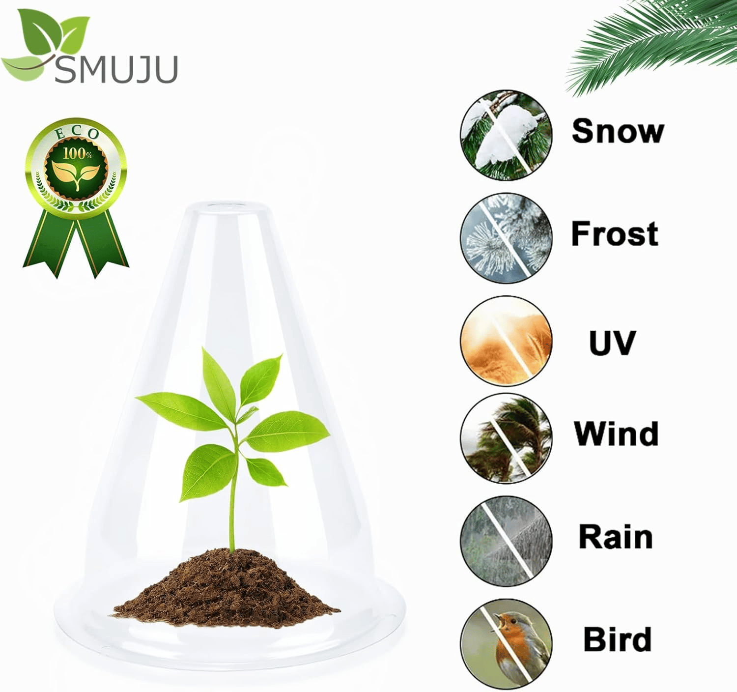 🌿Gardening Greenhouse Plant Covers 🌱Reusable, light-transmitting and breathable💪Prevent🐛insect🐓Poultry❄Frost🌧Rain🌪Wind