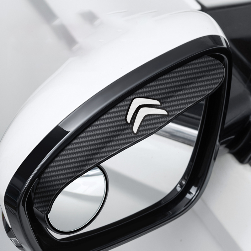 🔥Hot Selling🔥 Car Rear View Mirror Small Round Mirror Rain Eyebrow (2PCS)