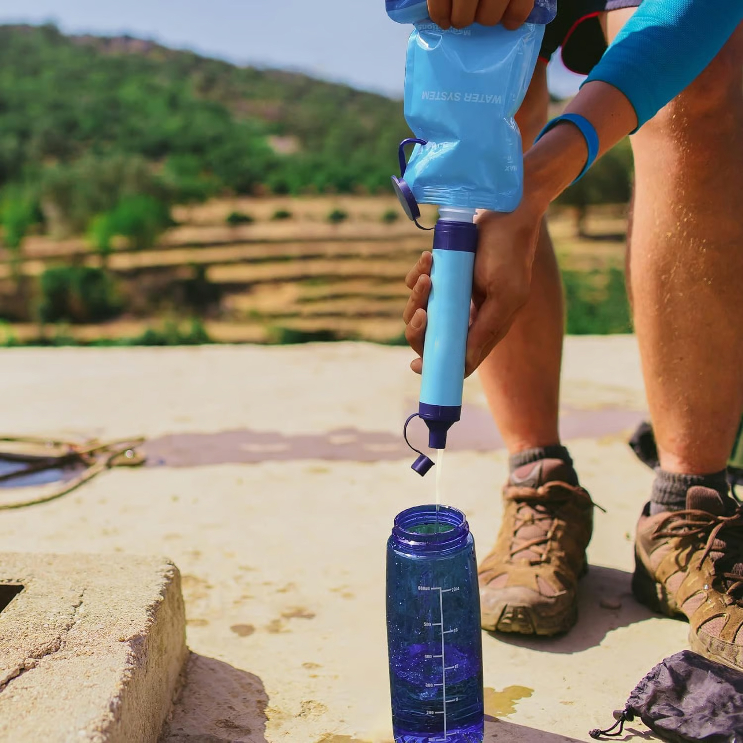 Personal Straw Water Filter for Camping, Hiking, Survival, Emergency, Travel