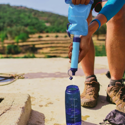 Personal Straw Water Filter for Camping, Hiking, Survival, Emergency, Travel