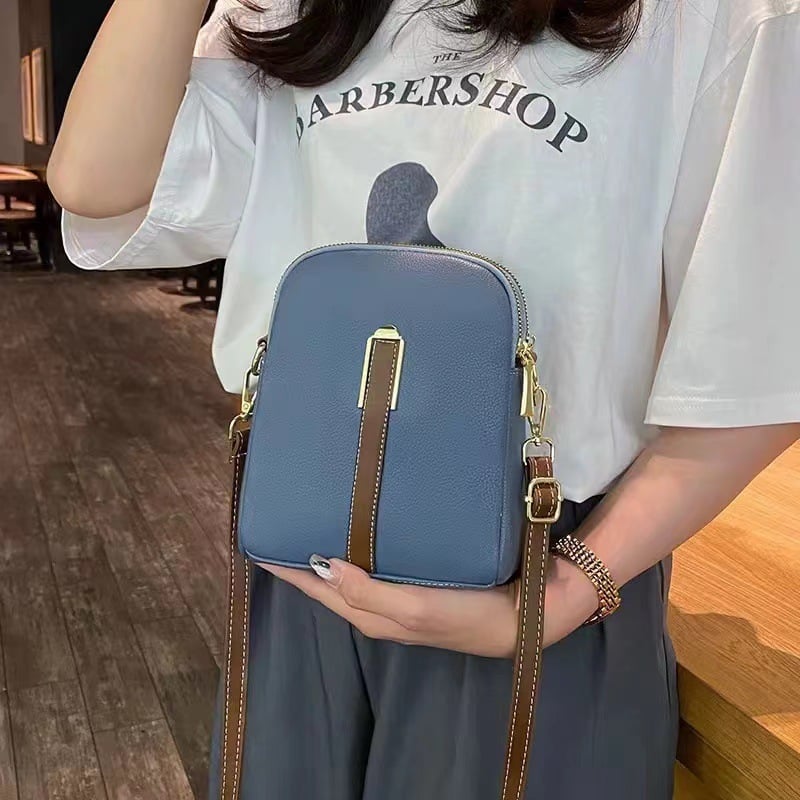 New lychee grain leather phone bag