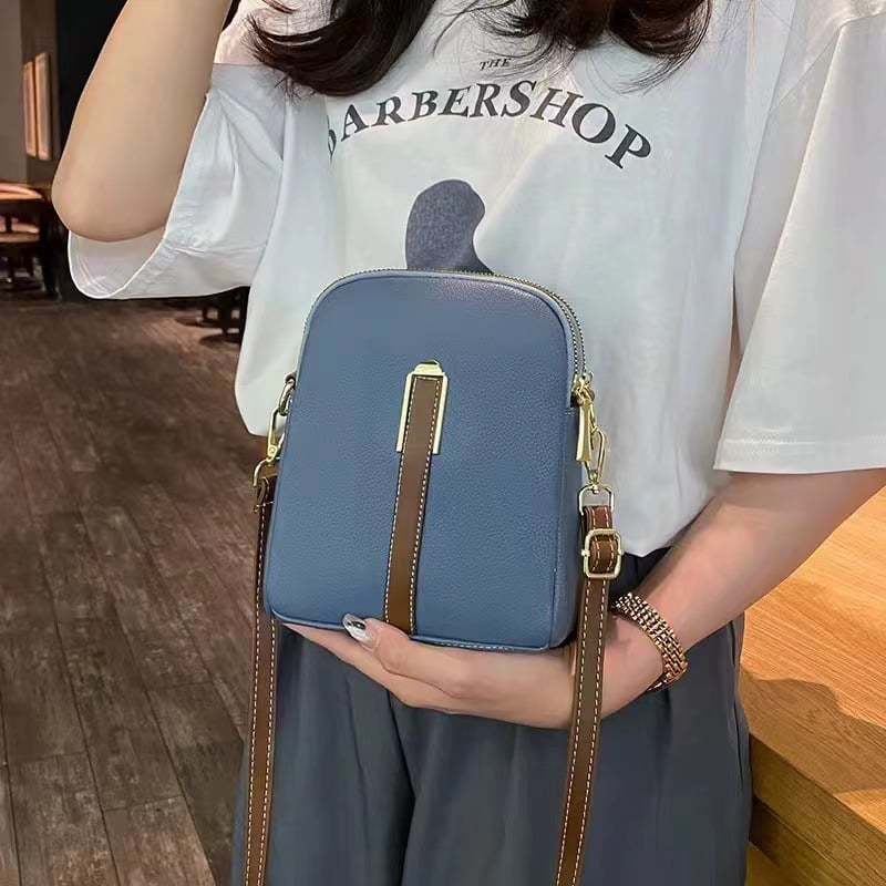 New lychee grain leather phone bag