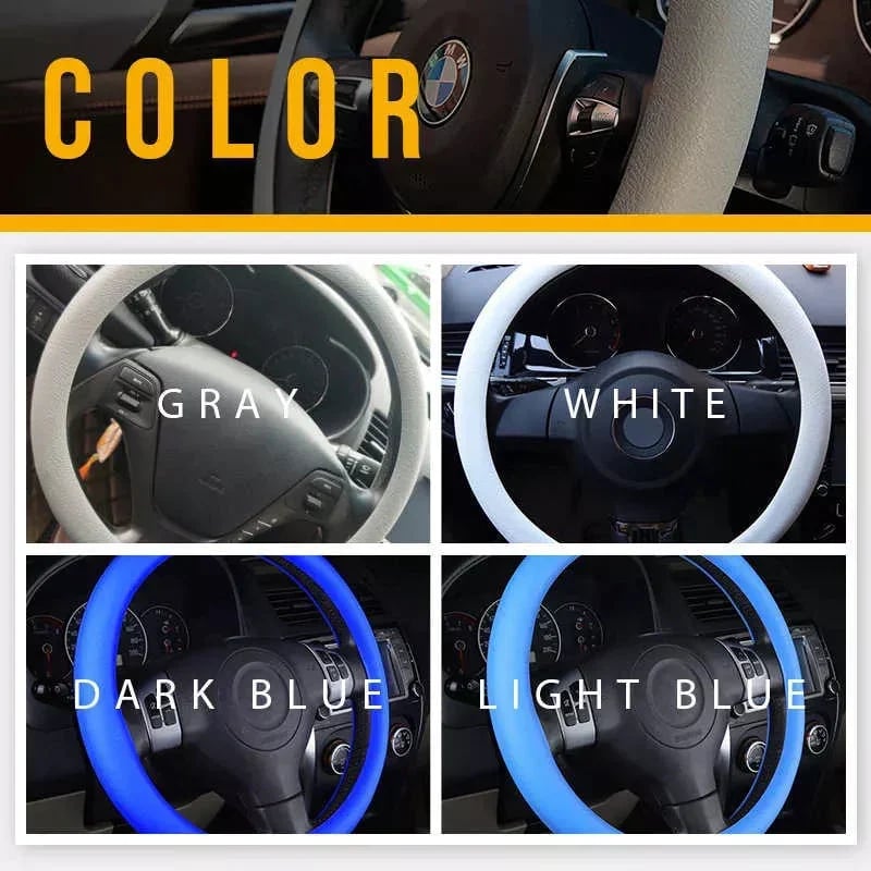 🔥Cool non-slip silicone steering wheel protector