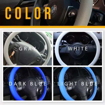 🔥Cool non-slip silicone steering wheel protector