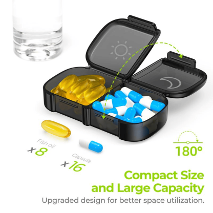 Portable Travel Pill Organizer,7-Day Pill Box