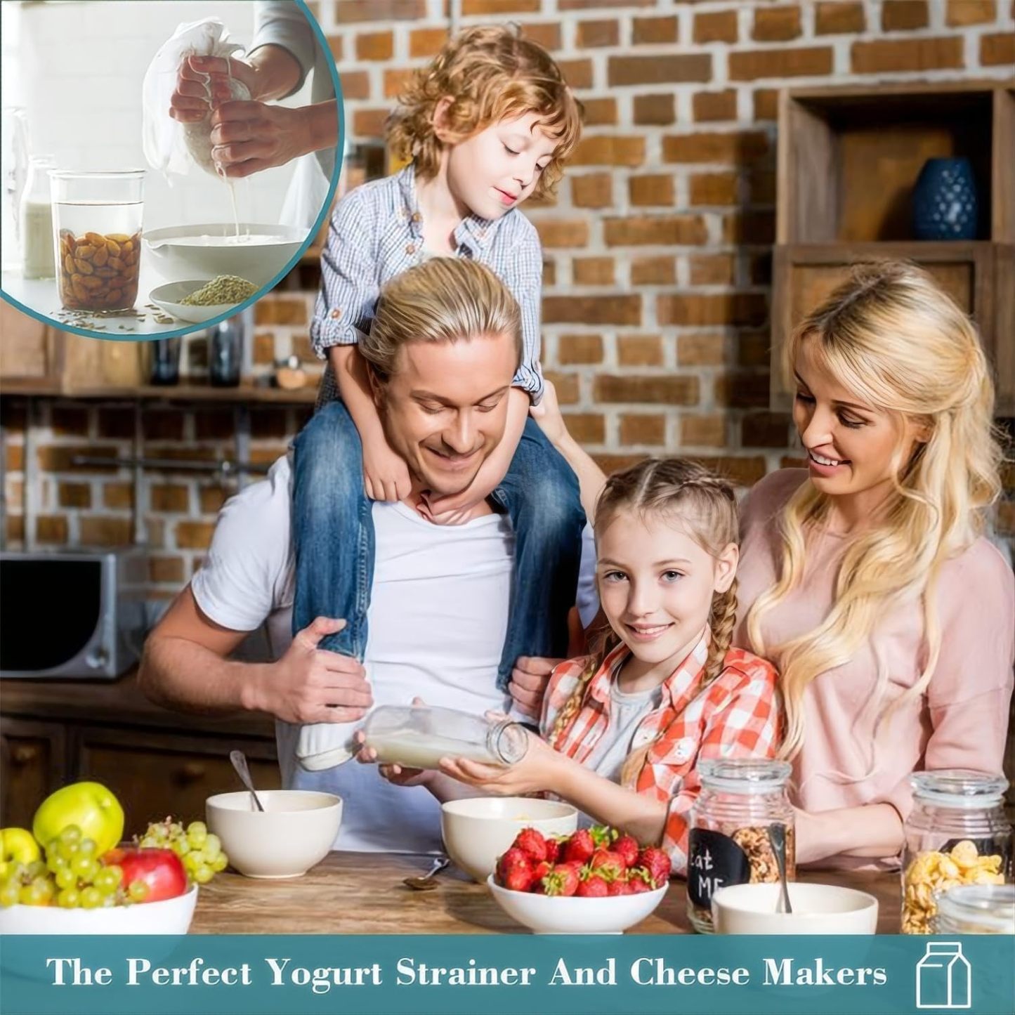 🏆 60K+ SOLD! 🌿✨ Food-Grade Nylon Filter Bag – Smooth Nut Milks, Juices & Easy Straining