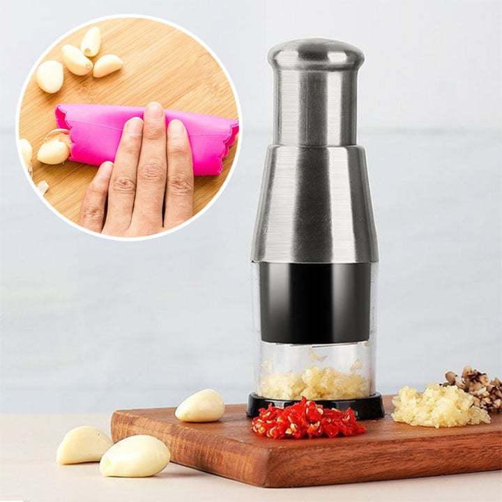 🥳🥳🥳SUMMER Hot Sale 48% OFF-Pressed Garlic Chopper(🔥Order now and get a free roll garlic peeling machine🔥)