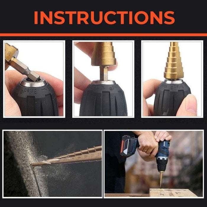 💥6 PCS HSS Titanium Coated Drill Bit Set
