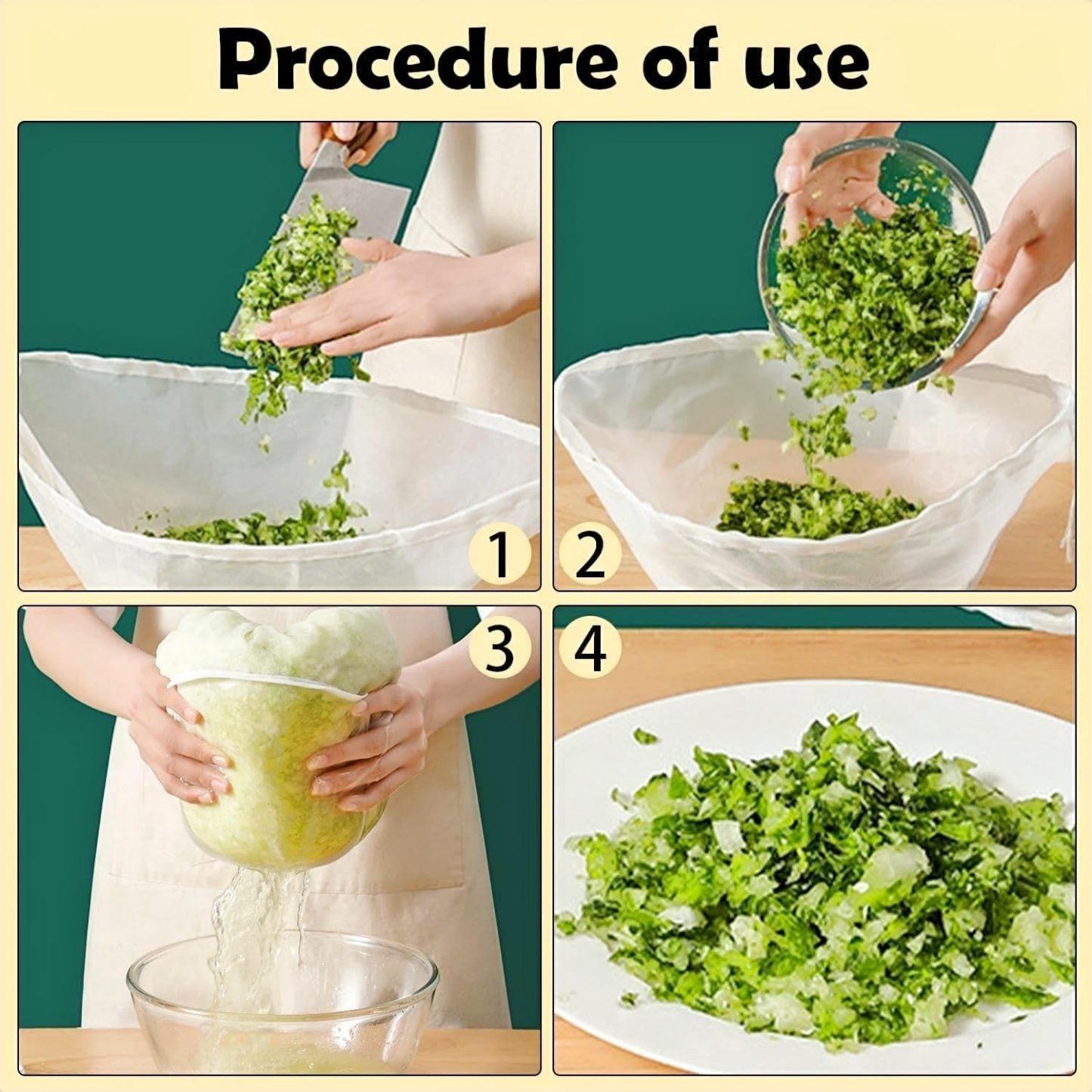 🏆 60K+ SOLD! 🌿✨ Food-Grade Nylon Filter Bag – Smooth Nut Milks, Juices & Easy Straining