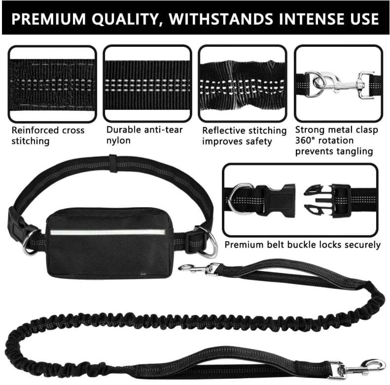 🔥Hands Free Dog Leash with Zipper Pouch