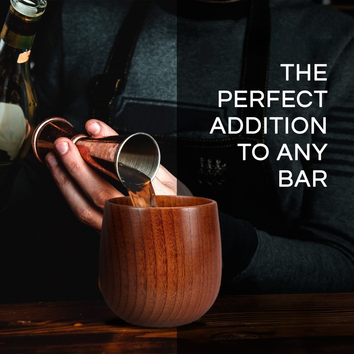 🔥2025 Hot Sale🔥Handmade and Charred Drinking Vessel -Original Wooden Bourbon Drinking Glass