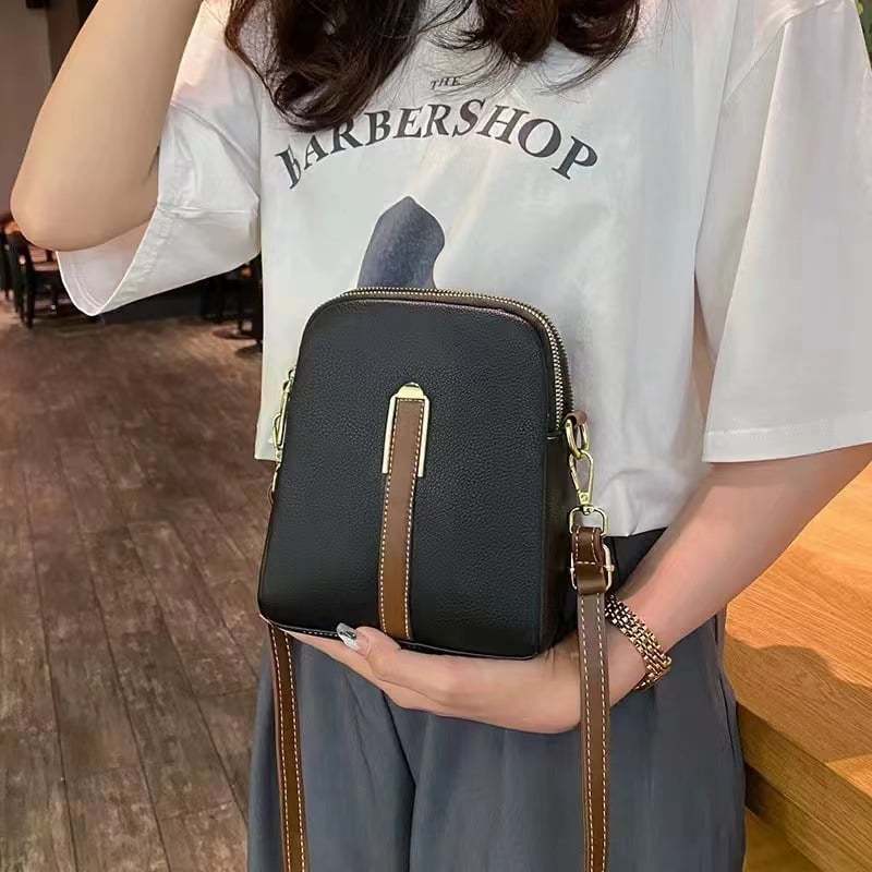 New lychee grain leather phone bag