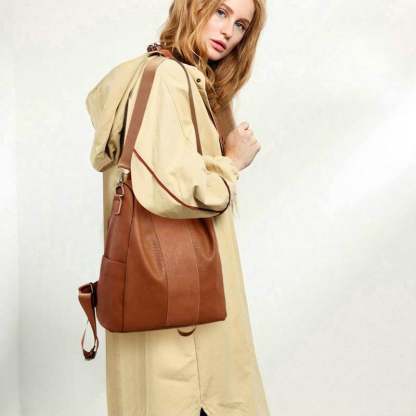 limited edition leather ladies' anti-theft backpack