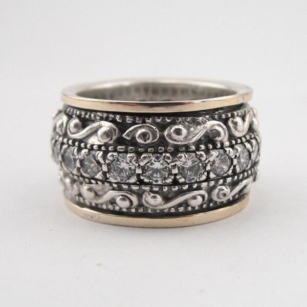 925 Sterling Silver Carved Gemstone Ring