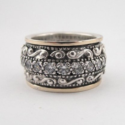 925 Sterling Silver Carved Gemstone Ring