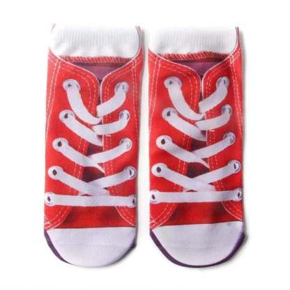 Women Manicure Print Flip Flop Socks