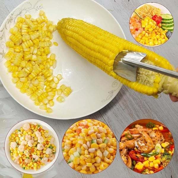 2024 NEW Long Handle Stainless Steel Corn Stripping Tool
