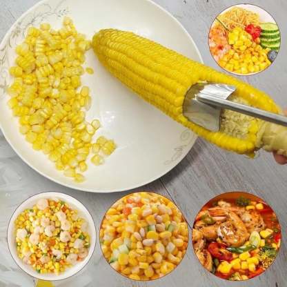 2024 NEW Long Handle Stainless Steel Corn Stripping Tool