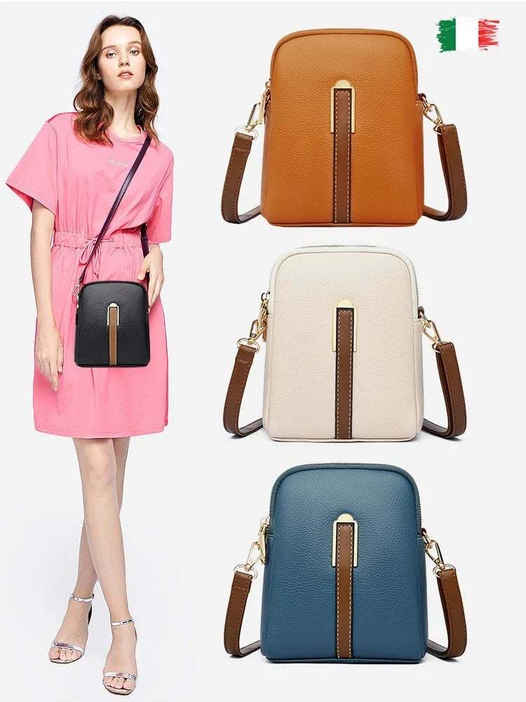 New lychee grain leather phone bag