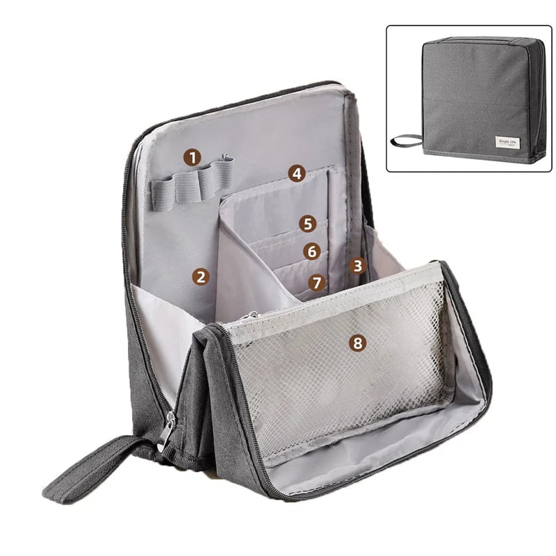 Standing Makeup Bag – Portable, Large Capacity