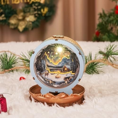 🎄Christmas Gift🎁 3D Wooden Puzzle Night Light