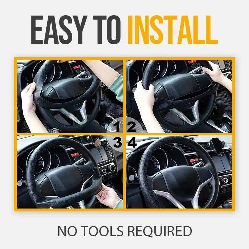 🔥Cool non-slip silicone steering wheel protector