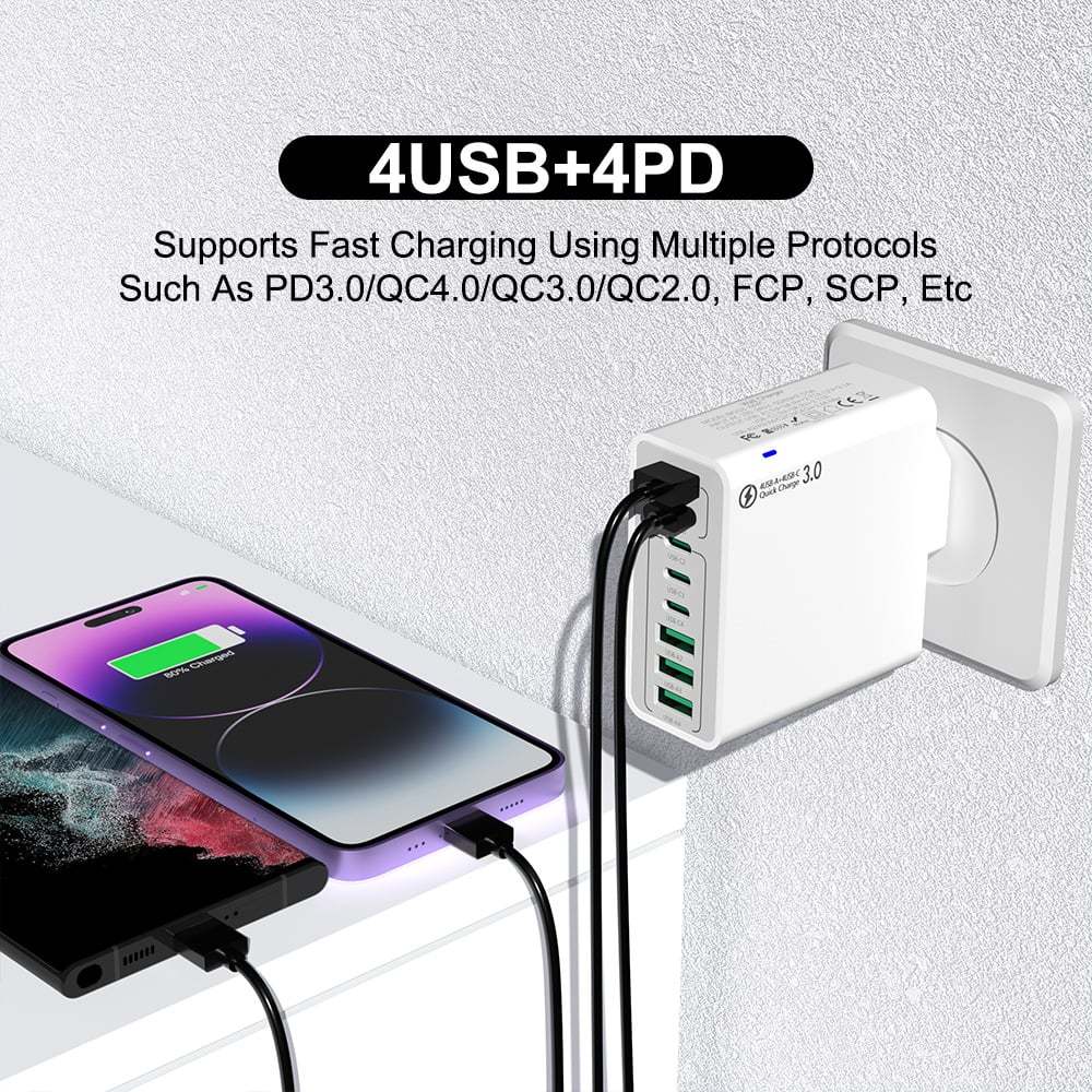 🔥🔥8 in 1 Waterproof Ports USB Fast Charger