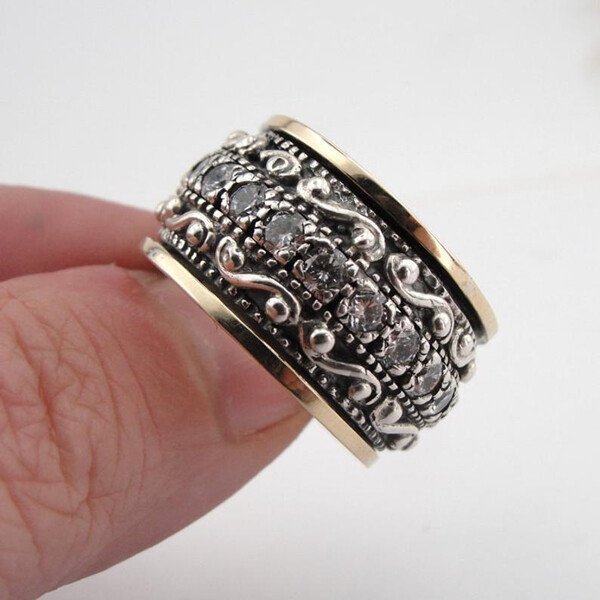 925 Sterling Silver Carved Gemstone Ring
