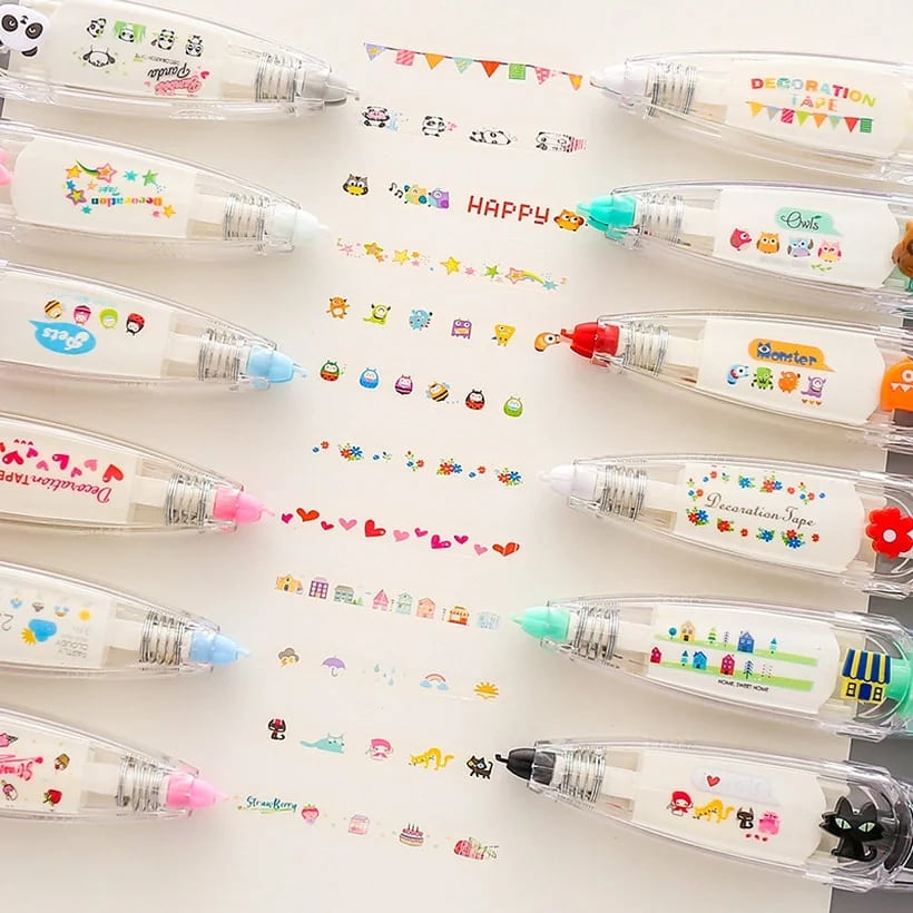 DIY Cute Animals Press Type Decorative Pen