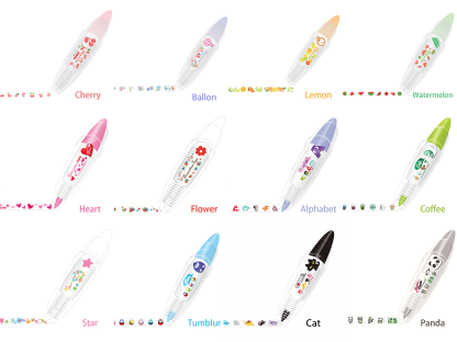 DIY Cute Animals Press Type Decorative Pen