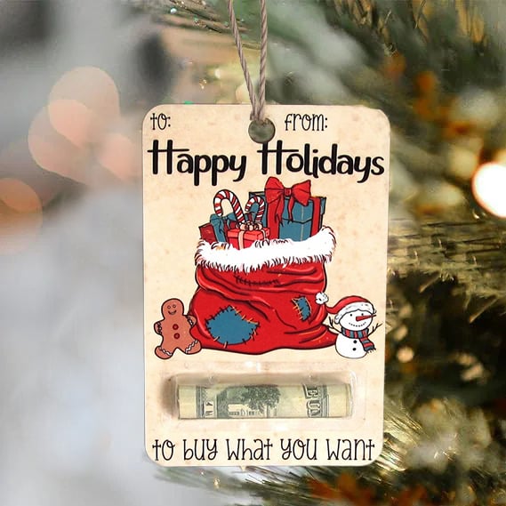 🎅💸 Christmas Hot Sale 70% Off - Handcrafted Wooden Money Holders Gift