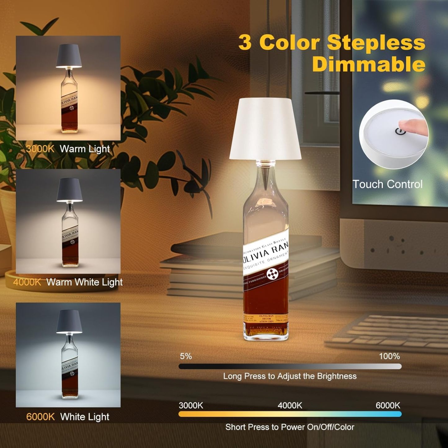 🔥Hot Sale 49% OFF -Wireless Bottle Lamp