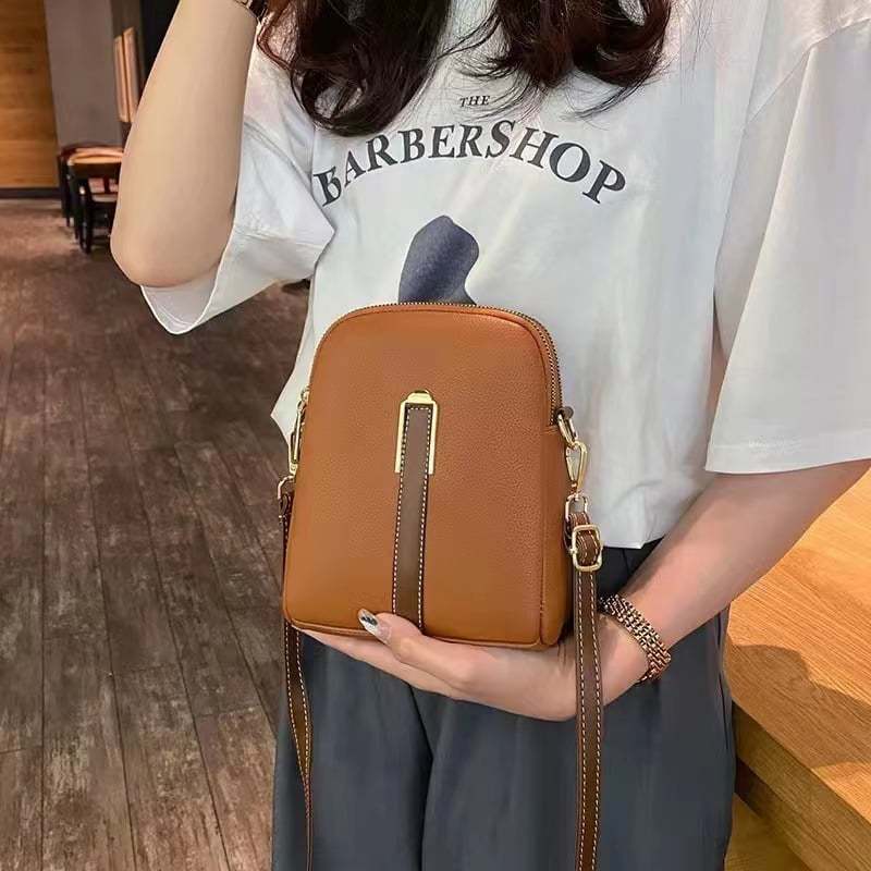 New lychee grain leather phone bag