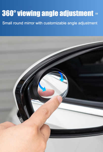 🔥Hot Selling🔥 Car Rear View Mirror Small Round Mirror Rain Eyebrow (2PCS)
