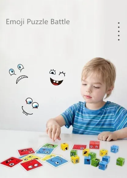 Christams Gifts🎁 2024 Parent-child Interactive Games Face-Changing Magic Cube Building Blocks