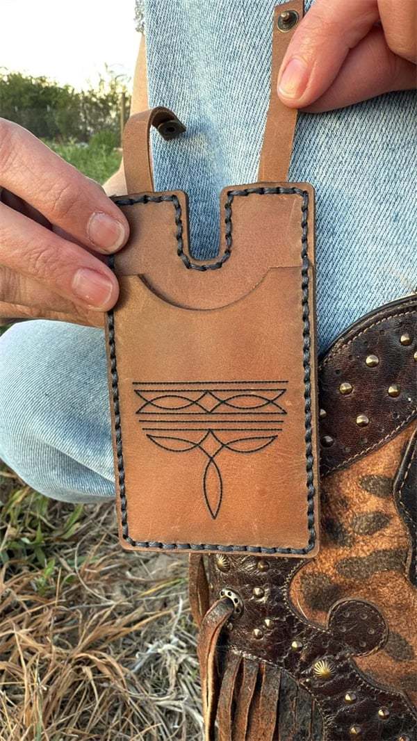 ✨Western Boot Wallet with Snap Strap