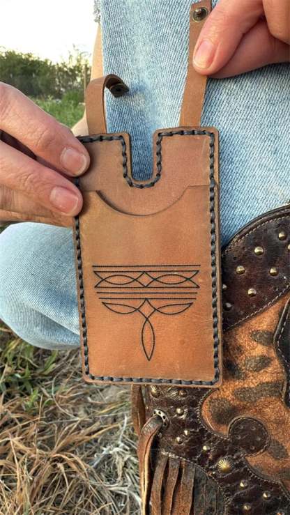 ✨Western Boot Wallet with Snap Strap