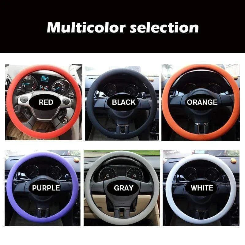 🔥Cool non-slip silicone steering wheel protector