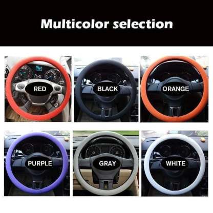 🔥Cool non-slip silicone steering wheel protector