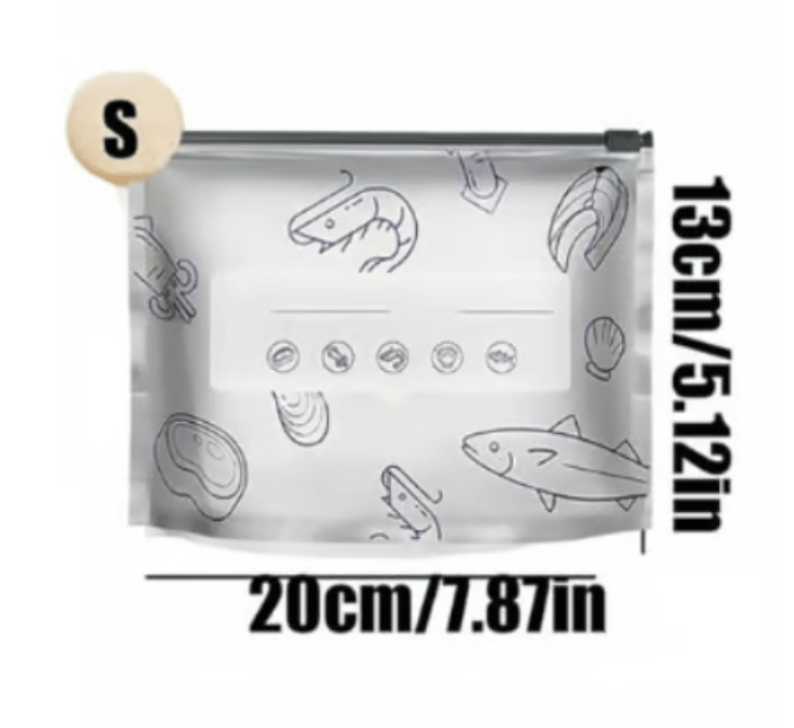 (30pcs) 2025 New Resealable Vacuum Zipper Pouches for Food