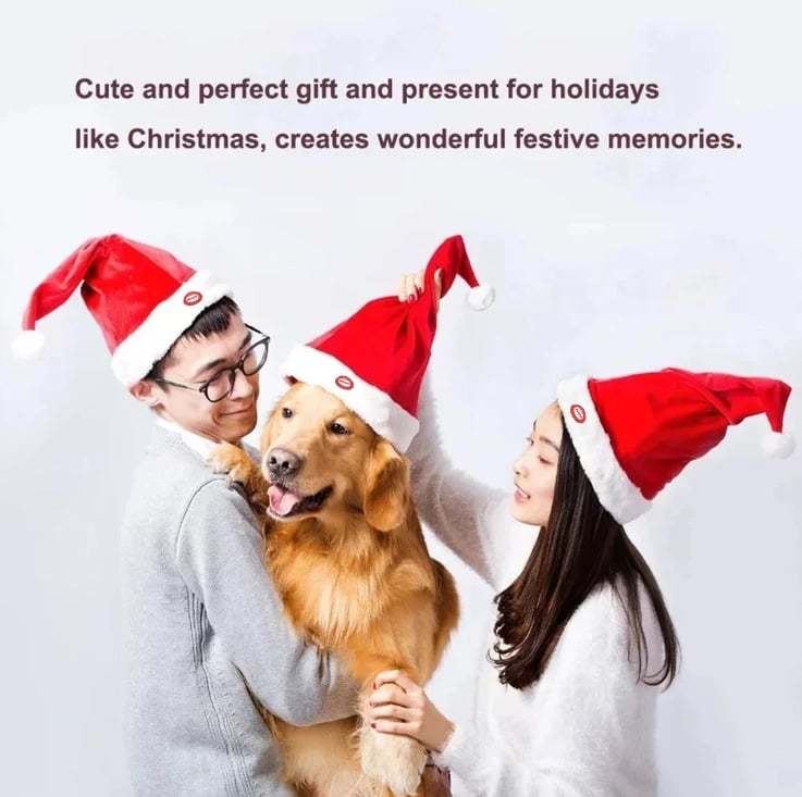 (🎅2024 BEST GIFT TO FAMILY🎅)Electric Christmas Hat🔥 Buy 4 Free Shipping