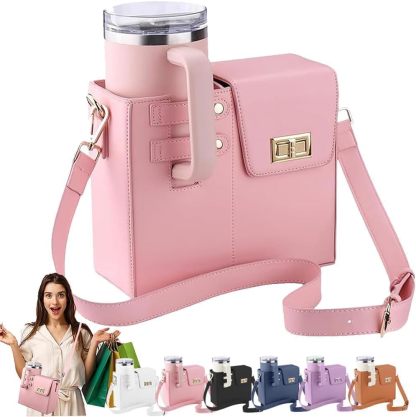 🔥2025 New Year Promotion - Portable Crossbody Water Cup Storage Bag