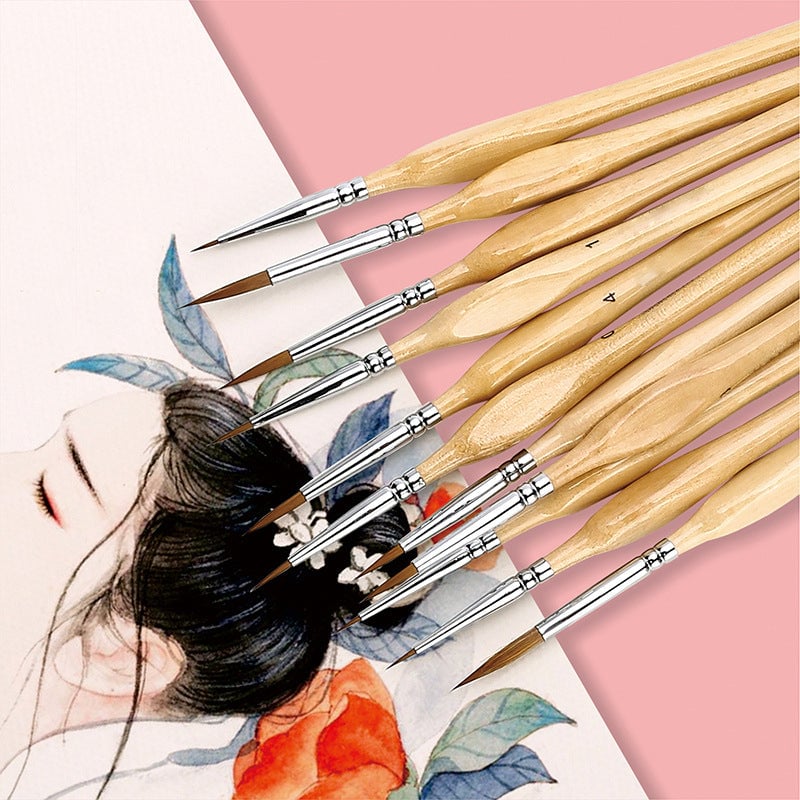 🎁11 Pcs Miniature Detail Paint Brush Set