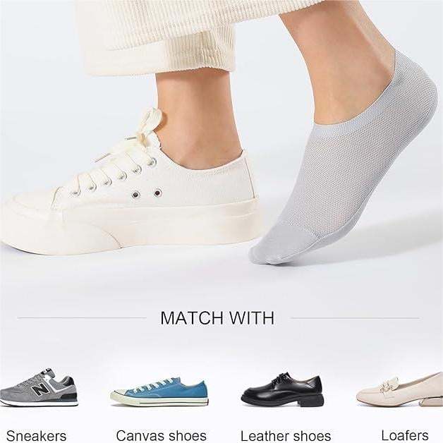 🔥Ultra Thin Liner Socks Non Slip ComBed Cotton No Show Socks