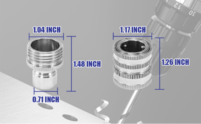 🍃Stainless Steel Garden Hose Quick Connect Fittings Set