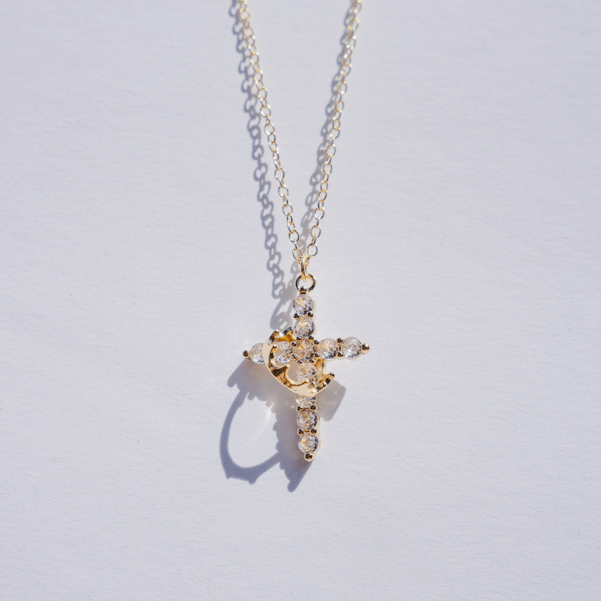 Crown Cross Faith Necklace